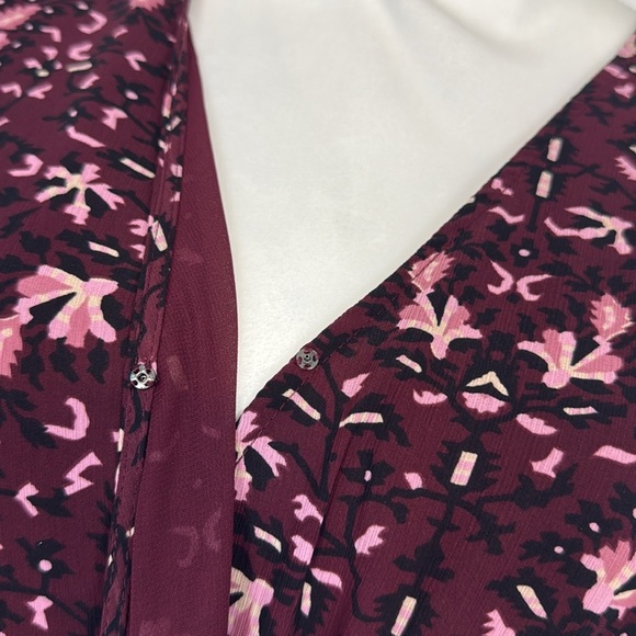 Madewell Georgette Flutter-Sleeve Peplum Top in
Rich Paisley. Size Small. - Picture 7 of 15